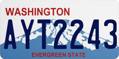 WA license plate AYT2243