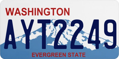WA license plate AYT2249