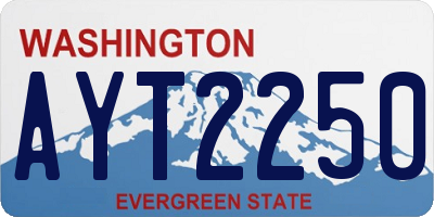 WA license plate AYT2250