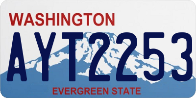 WA license plate AYT2253
