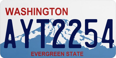 WA license plate AYT2254