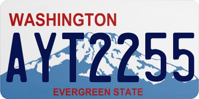 WA license plate AYT2255