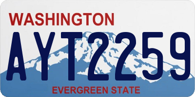 WA license plate AYT2259