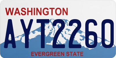 WA license plate AYT2260