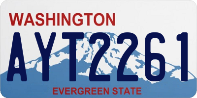 WA license plate AYT2261