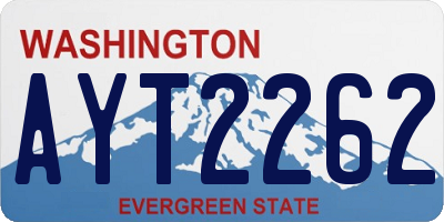 WA license plate AYT2262