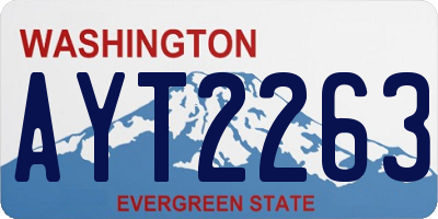 WA license plate AYT2263