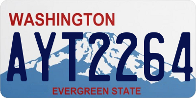 WA license plate AYT2264