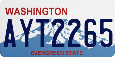 WA license plate AYT2265