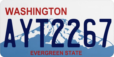 WA license plate AYT2267