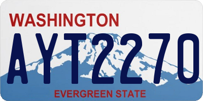 WA license plate AYT2270