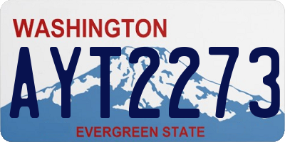 WA license plate AYT2273