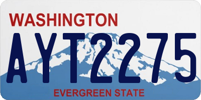 WA license plate AYT2275