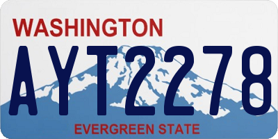 WA license plate AYT2278
