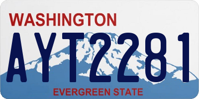 WA license plate AYT2281