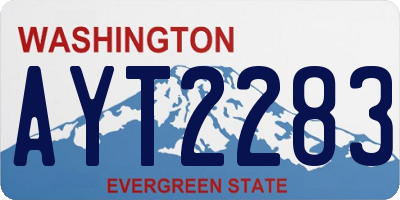 WA license plate AYT2283