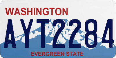 WA license plate AYT2284