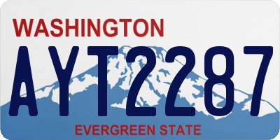 WA license plate AYT2287
