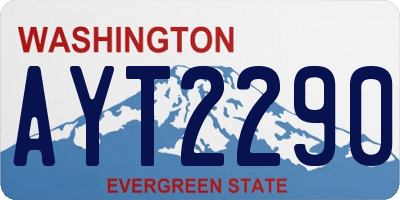 WA license plate AYT2290
