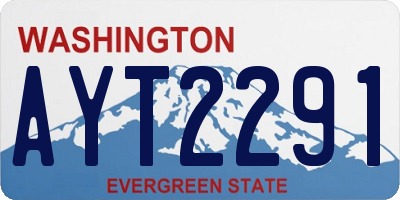 WA license plate AYT2291