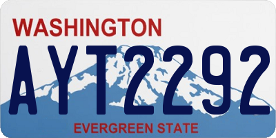 WA license plate AYT2292