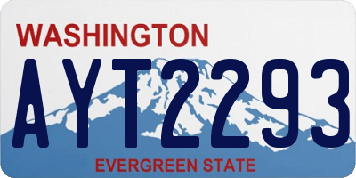 WA license plate AYT2293