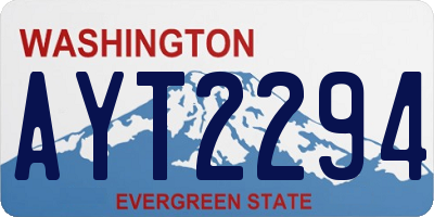 WA license plate AYT2294