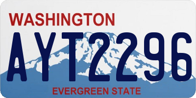 WA license plate AYT2296