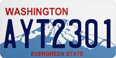 WA license plate AYT2301