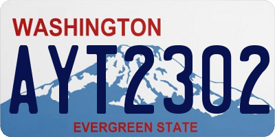 WA license plate AYT2302