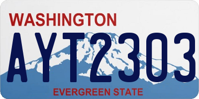 WA license plate AYT2303