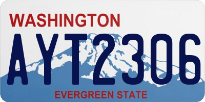 WA license plate AYT2306