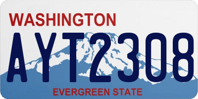 WA license plate AYT2308