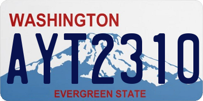 WA license plate AYT2310