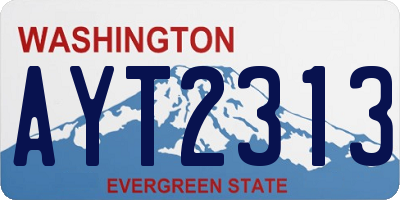 WA license plate AYT2313