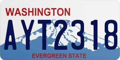 WA license plate AYT2318