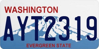 WA license plate AYT2319