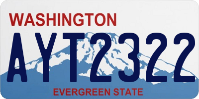 WA license plate AYT2322