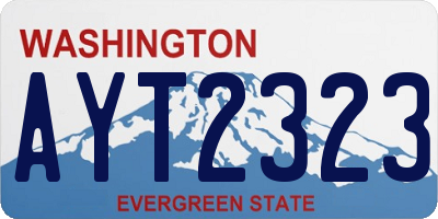WA license plate AYT2323