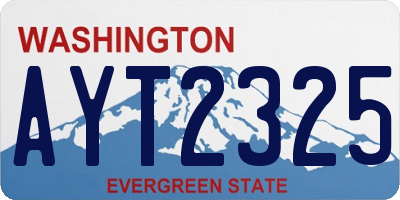 WA license plate AYT2325