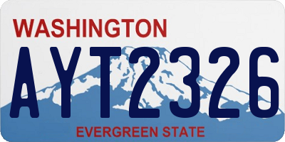 WA license plate AYT2326