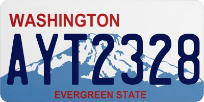 WA license plate AYT2328