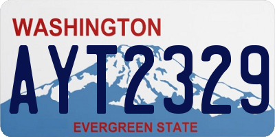 WA license plate AYT2329