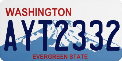 WA license plate AYT2332