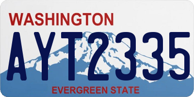 WA license plate AYT2335