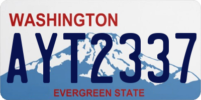 WA license plate AYT2337