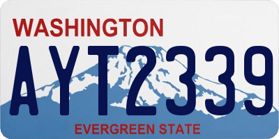 WA license plate AYT2339