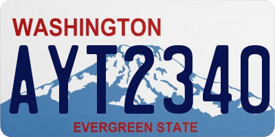 WA license plate AYT2340