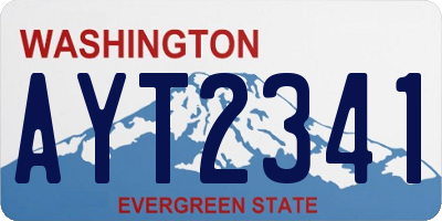 WA license plate AYT2341