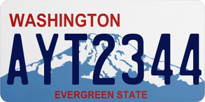 WA license plate AYT2344